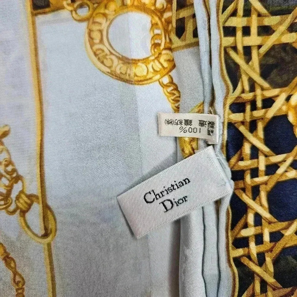 Christian Dior Silk Shawl Scarf - Picture 2 of 16
